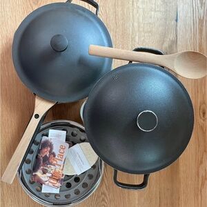 Our Place Duo Pot and Pan Set with Wooden Spoons